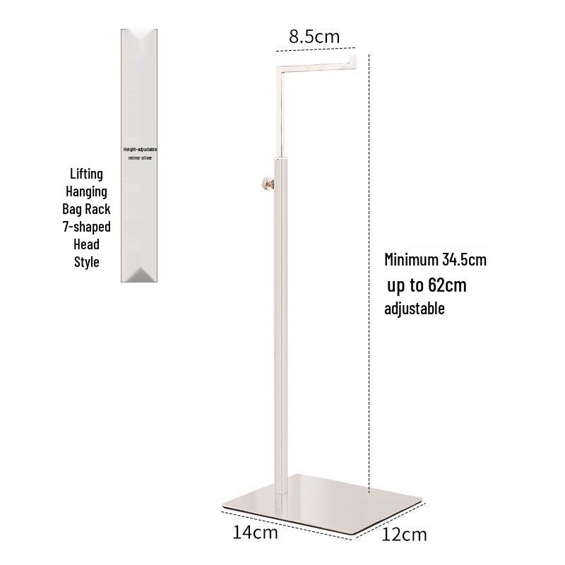 Stainless Steel Adjustable Multi-functional Bag Display Stand for Clothing Stores - 2025 New Style
