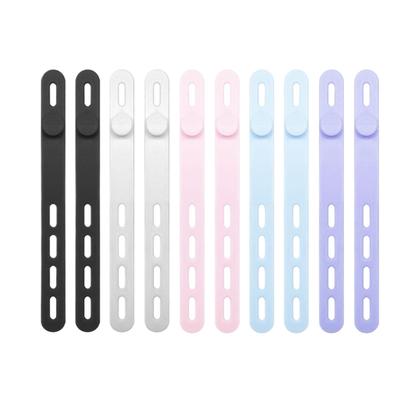 10 Stück Silikon-Kabelbinder Schnur-Organizer Kabelbänder Wiederverwendbare Schnurbinder Reise-Kabelorganizer Niedliche Elastische Binde-Drahtbinder