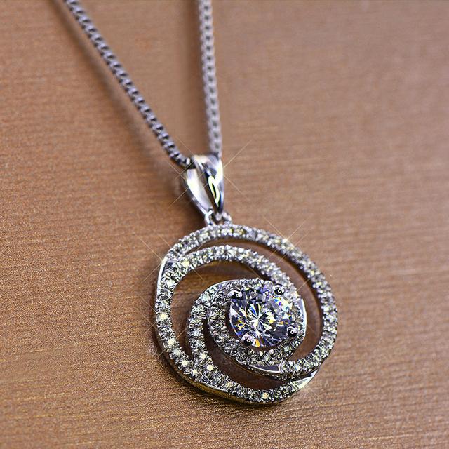 

Новое креативное ожерелье с подвеской круглой формы, полное блестящее кристаллическое циркониевое эстетическое женское ожерелье, модные ювелирные изделия, новинка 45cm