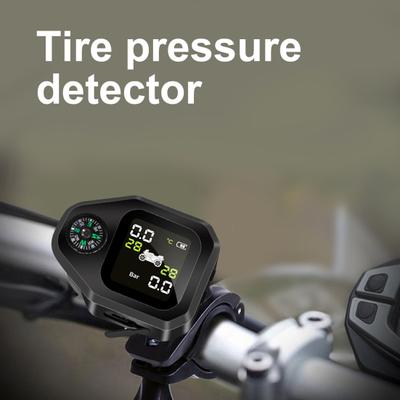 TPMS Compass High Precision Temperature Monitor Large Screen Motorcycle Tire Pressure Monitoring System