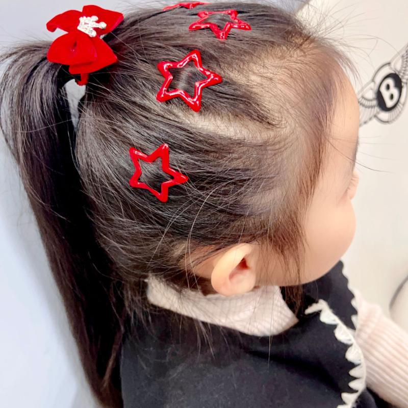 10 Pezzi/Set Moda Stella Rossa Goccia d'Acqua Donna Ragazze Fermaglio per Capelli Semplici Mollette BB Mollette per Capelli Boutique Accessori per Capelli Bambini