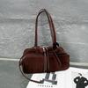 Burmese Retro Football Bag Large Capacity Vintage Canvas Leather Messenger Bag Casual Multifunctional Handbag