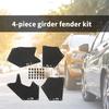 Replacement Accessory 537370C030 Splash Guard Liner Shield with Clips Mud Flaps Mudflap Apron