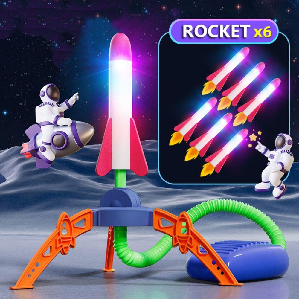 Plastic Rocket Launcher Foot Pump Stomp Rocket Toy Creative   Boys