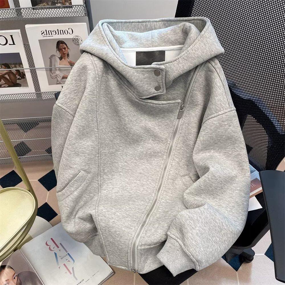 Men's Trendy Hooded Cardigan Sweatshirt - Spring/Autumn Casual Loose Fit Zipper Jacket Coat
