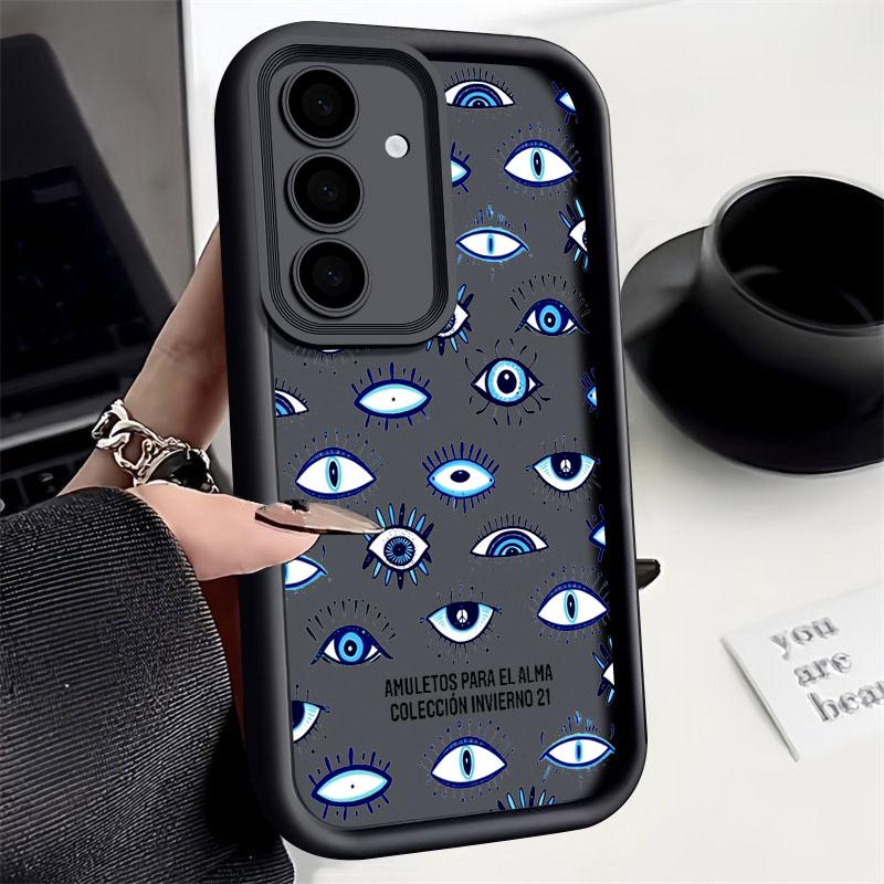The Evil Eye Blue Eyes Phone Case For Samsung S26 S25 S24 S23 S21 S20 Ultra For Galaxy S25 S24 FE S26 Plus Funda Silicone Cover