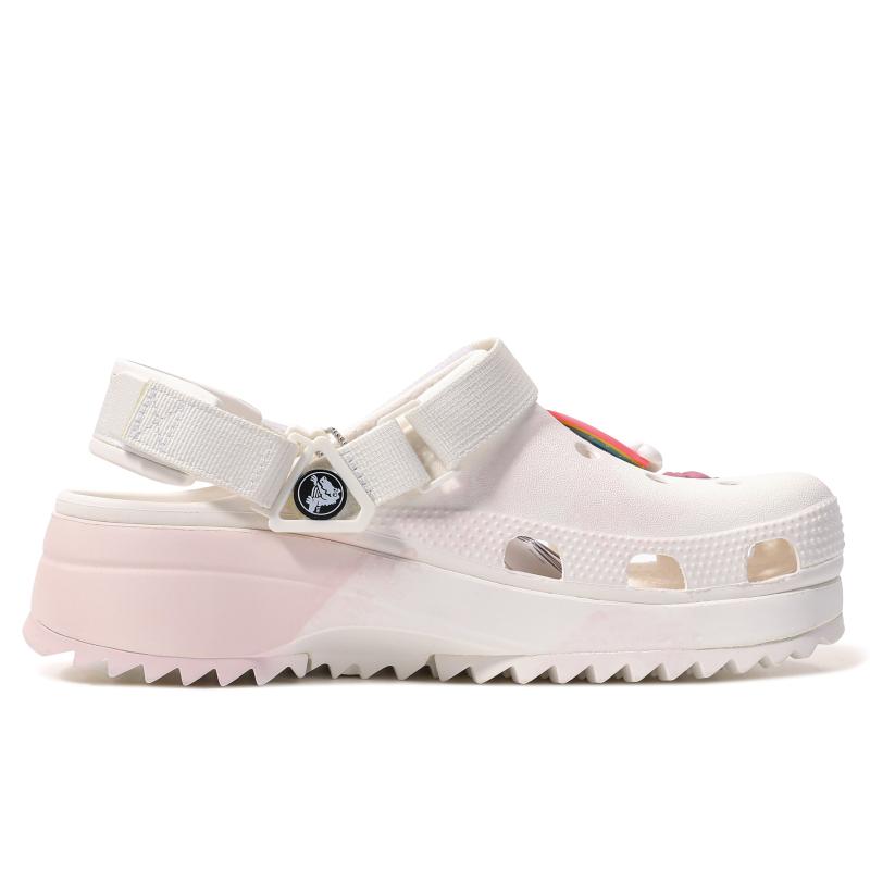 Crocs Hiker Clog Da Vinci Custom Special Shoe Case LUCKY Cloud Chain Decorative Buckle Simple Hiker Clogs Unisex Blue Pink White