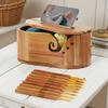 Yarn Bowls for Crocheting Wooden Yarn Storage Lidded Bowl Handmade Thread Holder for Quilting Knitting Weaving Crocheting