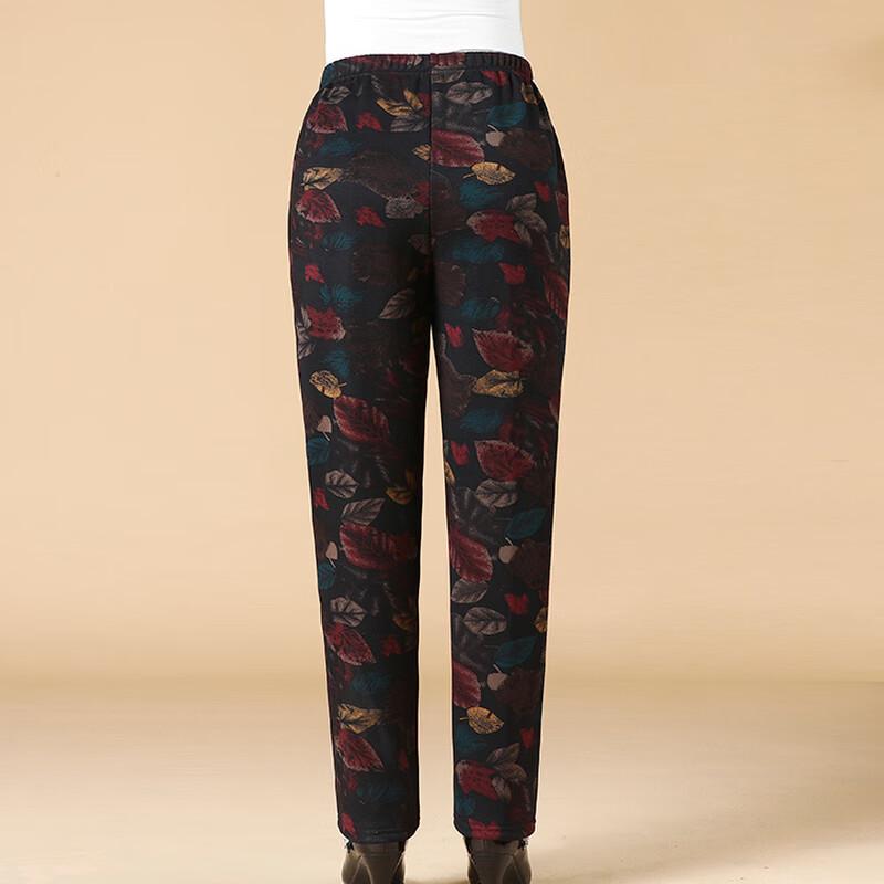Yalou Women's Winter Fleece-Lined Thickened Straight-Leg Pants