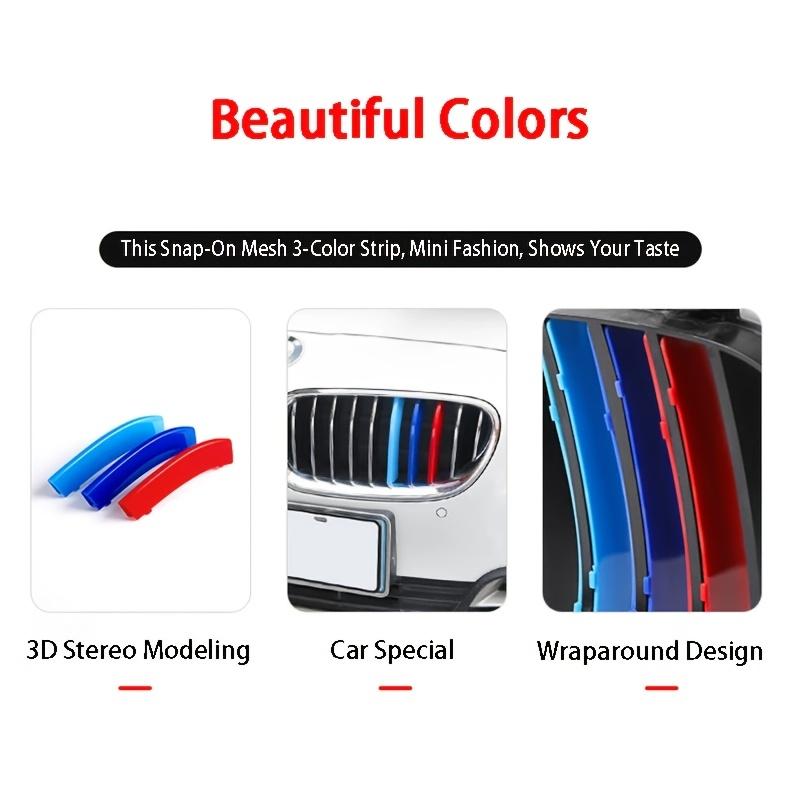3Pcs Car Front Grill Sticker Cover Trim Strips For BMW 2 Series F22 F23