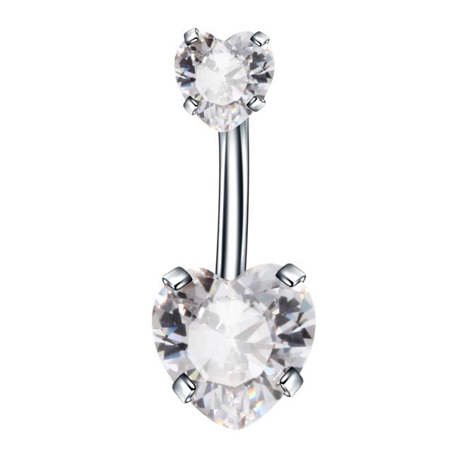 1Pc Surgical Steel Belly Button Ring Navel Nombril Piercing CZ Belly Ring Sexy Women Belly Piercing Body Jewelry Ombligo 14G