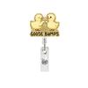 Goose Badge Reel Funny Retractable Id Holder Acrylic Badge Reel Glitter Doctor Id Badge Holder For Key Card Holder Teachers