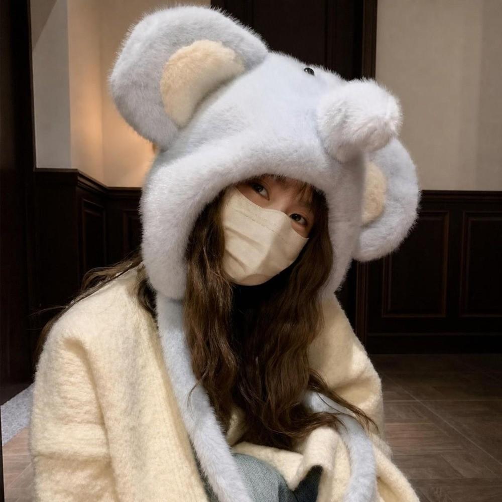 Cold-proof Beanies Cap Windproof Ear Protection Hat Cute Winter Balaclava Hat Outdoor