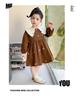 Spring Lace Collar Dress for Girls - Bow Embroidered Princess Skirt
