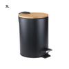 Plastic Garbage Can - Detachable Inner Bucket Modern And Easy To Clean Soft Closing Bamboo Lid And Transport Handle