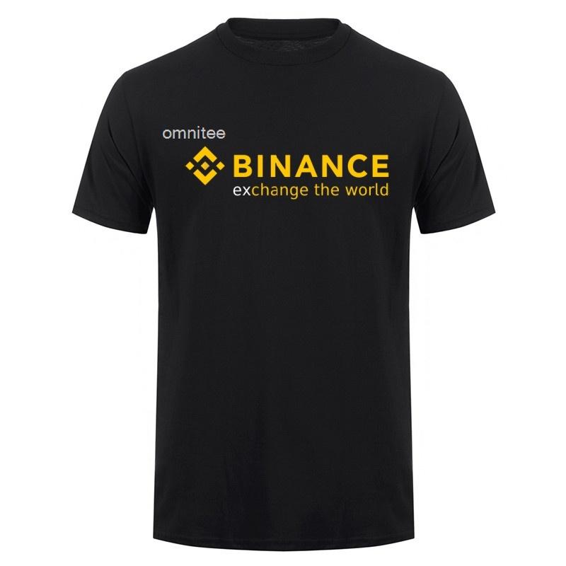 Crypto Binance TShirt Unisex Casual Tees Cotton Short Sleeve Cool Tops Tshirt Streetwear Vintage T Shirts HJ095