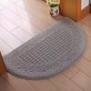 Half Circle Doormat Semicircle Floor Mat Dust Trap Polyester Fiber Strong Absorption Anti Slip for