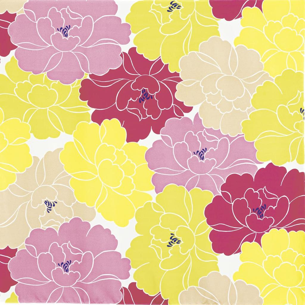 Musubi Furoshiki 100 Himemusubi Aqua Drop Recycle Adeline Klam Peony Rose 100cm Polyester Water-repellent