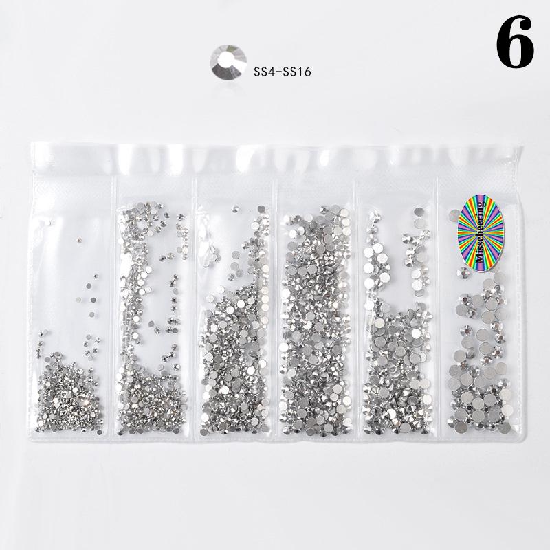6 Grid Dental Rhinestones Tooth Rhinestones Teeth Jewelry Teeth Whitening Teeth Decoration Dental Crystal