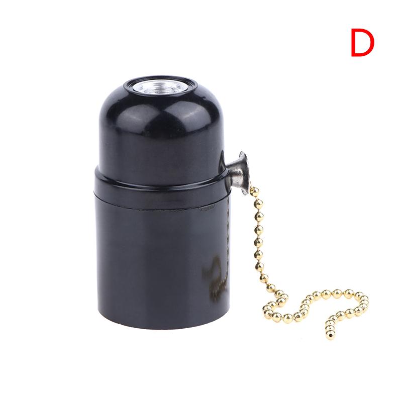 (YY)1Pc 2026 New E27 Bakelite Self-locking Light Body with Zipper Switch Lamp Base E27 Full Tooth Lamp holder with Push Button