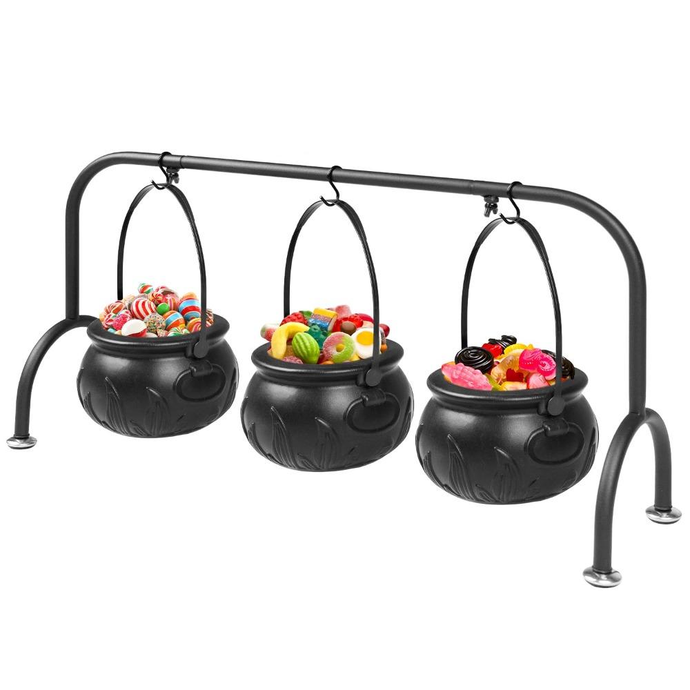 Wiederverwendbarer Halloween-Kessel Lebensmittelhalter Hängende Kessel Schüssel Tischdeko Partyzubehör