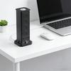 Vertical Power Strips with 8 Outlets Small Design Outlet Tower for Home and Office Space Saving Plastic Construction