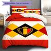 Belgium Flag Rhombus Shield Crest Print 3 Pieces Duvet Cover Set Belgian National Bedding Bedroom Decor Without Pillow Core Comforter