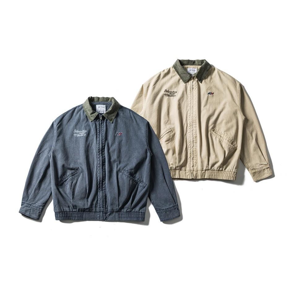 BUILTTOLAST Unisex Retro Detroit Jacket - Cotton, Washed Finish, Loose-Fit Workwear (JK06)