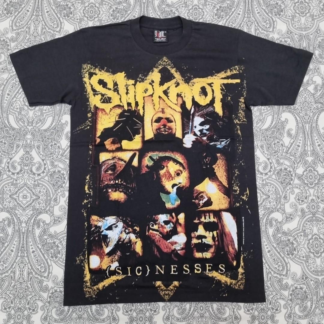 Slipknot Band 100% Cotton T-shirt Mens Tees Top Sicnesses Size Medium Graphic Print Tee 2XL
