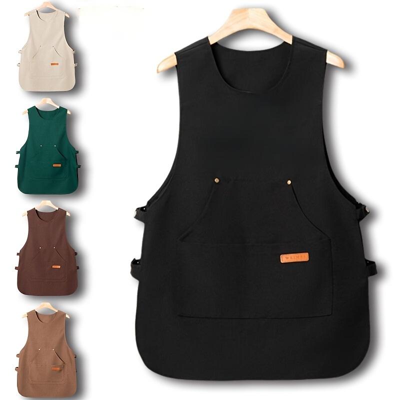 Multifunktionale Arbeitslatzschürze - strapazierfähige Polyestermischung, perfekt für Gartenarbeit und den täglichen Gebrauch, Alltagsschürze | Latzschürze mit verstellbarem Riemen | strapazierfähige Schürze