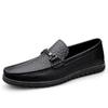 Men's Cross-Border Cowhide Leather Slip-On Loafers: Summer Casual Driving Shoes In Large Sizes