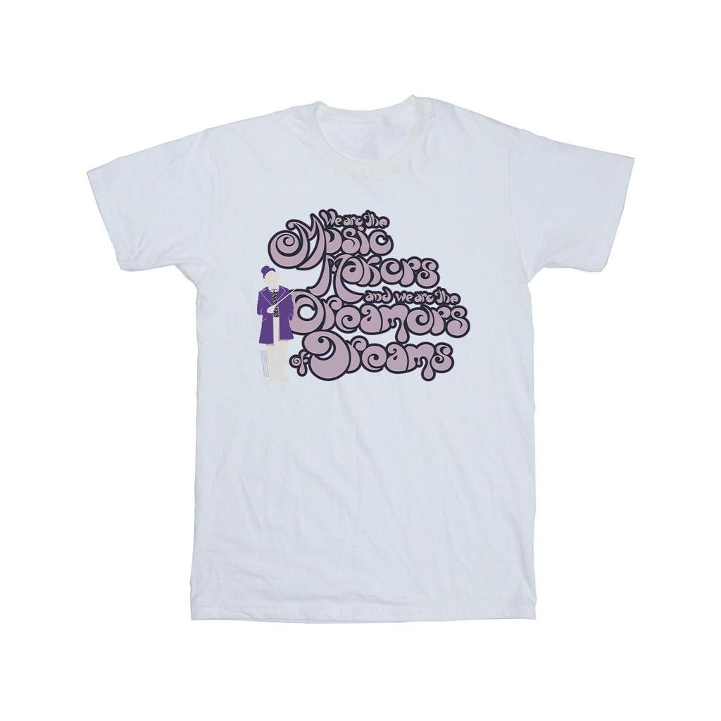 Willy Wonka Girls Dreamers Text Cotton T-Shirt