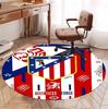 Atletico Madrid Pattern Round Rug, Indoor/Outdoor Mat, for Picnic, Gameroom, Bedroom, Office, Living Room, Home Decor Carpet, Birthday Gift