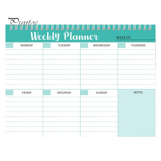 

Ежедневник Дизайн катушки Еженедельный планировщик Блокнот Напоминания о встречах Блокнот для домашнего школьного офиса