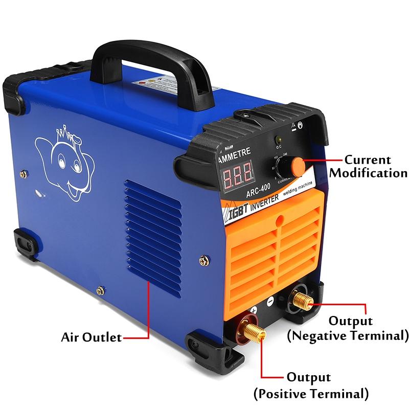 Przenośna Cyfrowa Spawarka Inwertorowa 220V Spawarka IGBT Wtyczka EU 318*200*141mm