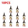 5-20PCS Halloween LED Flashing Light Hanging Ghost Halloween Party Dress Up Glowing Wizard Hat Lamp Horror Props Home Bar Decor