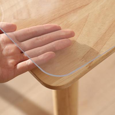 Yiwbj Transparente Tischdecke, 80x120cm, 1,5mm Dickes PVC, Tischmatte, Rechteckige Schreibtischmatte, Geruchlose Vinyl-Rechteckige Tischabdeckung, Wasserdicht, Fleckenresis