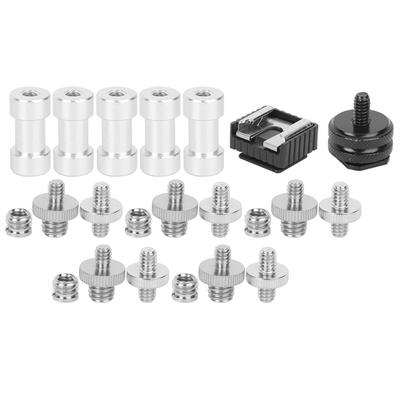 Stop Aluminium 14 38 Calowy Adapter Dwustronny Śruba Nakrętka BE Statyw Oświetleniowy Mocowanie Hot Shoe Fotografia
