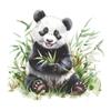 Fun-f130 Cartoon Niedlichen Roten Panda Essen Bambus Kinderzimmer Hintergrund Dekorative Wandaufkleber