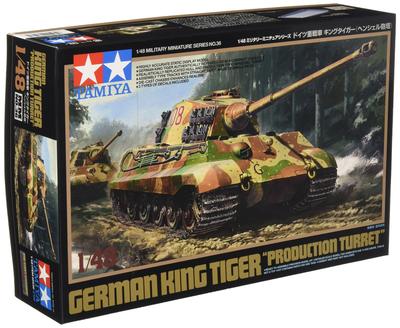 Tamiya 1/48 Military Miniature Series No. 36 German Army Heavy Tank King Tiger Henschel Turret Plastic Model 32536