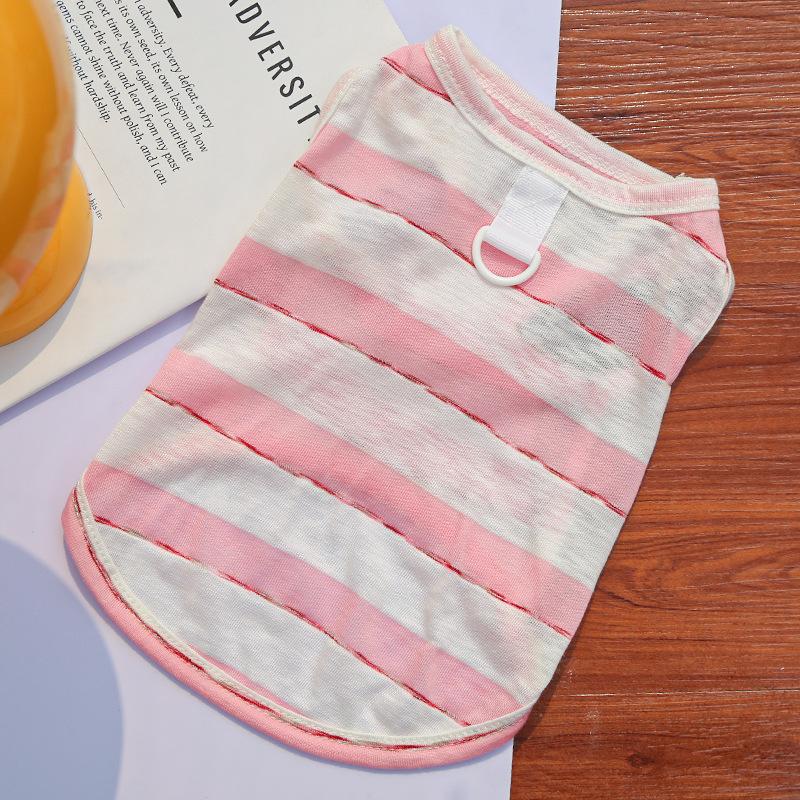 Lightweight Cotton Dog and Cat Summer Clothes for Small-sized Pets. Suitable for Walking and Protecting The Belly To Prevent Dirt.