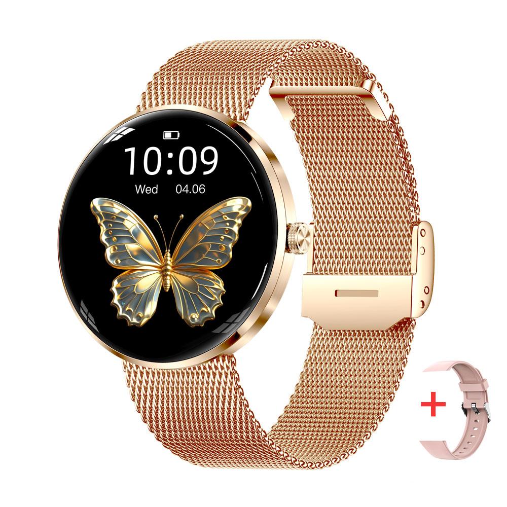 

MEVADEN 1.43 AMOLED Screen Bluetooth Call Women s Smartwatch, Ultra-thin 8.5mm, 100+ Sport Modes Fitness Tracker, Android & iOS Compatible H33 золотой