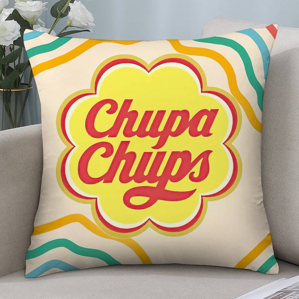 

Абстрактная C-Chupa C-Chups Наволочка Короткий плюш Двусторонняя печать Квадратные наволочки для диванных подушек Домашний декор 12x12Inch