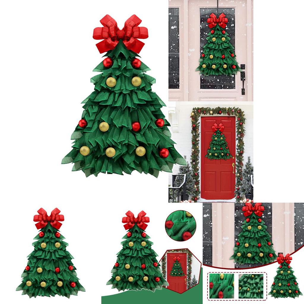 Exquisite Christmas Tree Wreath Farmhouse Ornament For Festive Home Decor