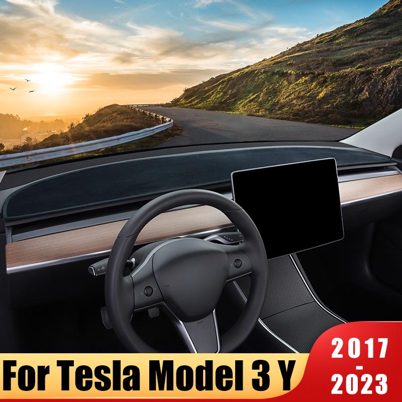 

Для модели Tesla 3 года 2017-2020 2021 2022 2023, коврик для приборной панели автомобиля, коврик для приборной панели, солнцезащитный козырек, защита для ковров