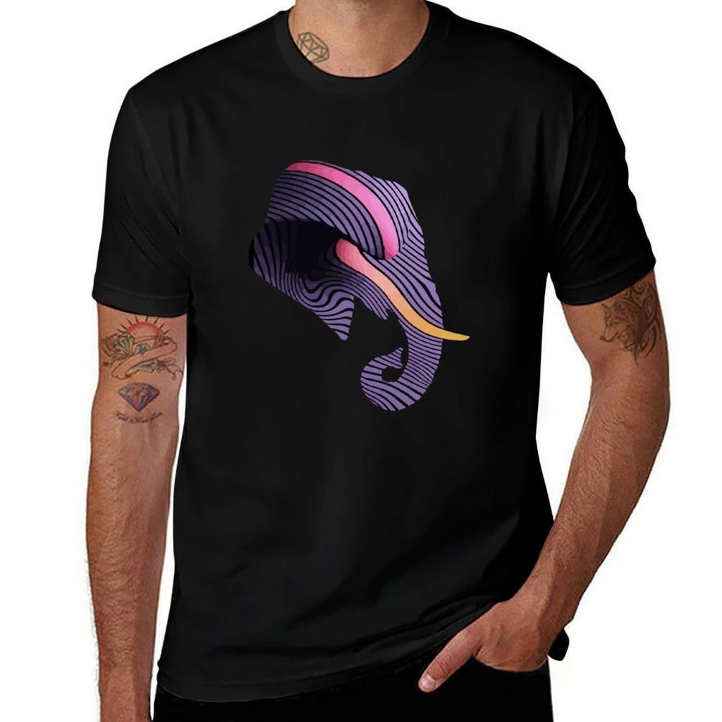 T-shirt con Adesivo Elefante Tame Impala Currents Traspirante Asciugatura Rapida