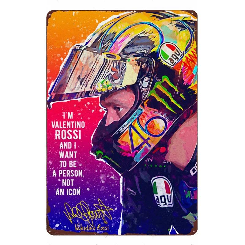 Motorradfahrer Klassischer Sport Rennsport Blechschild Vintage Metallposter Dekor Man Cave Garage Wandschilder Kunstplaketten Blechschild