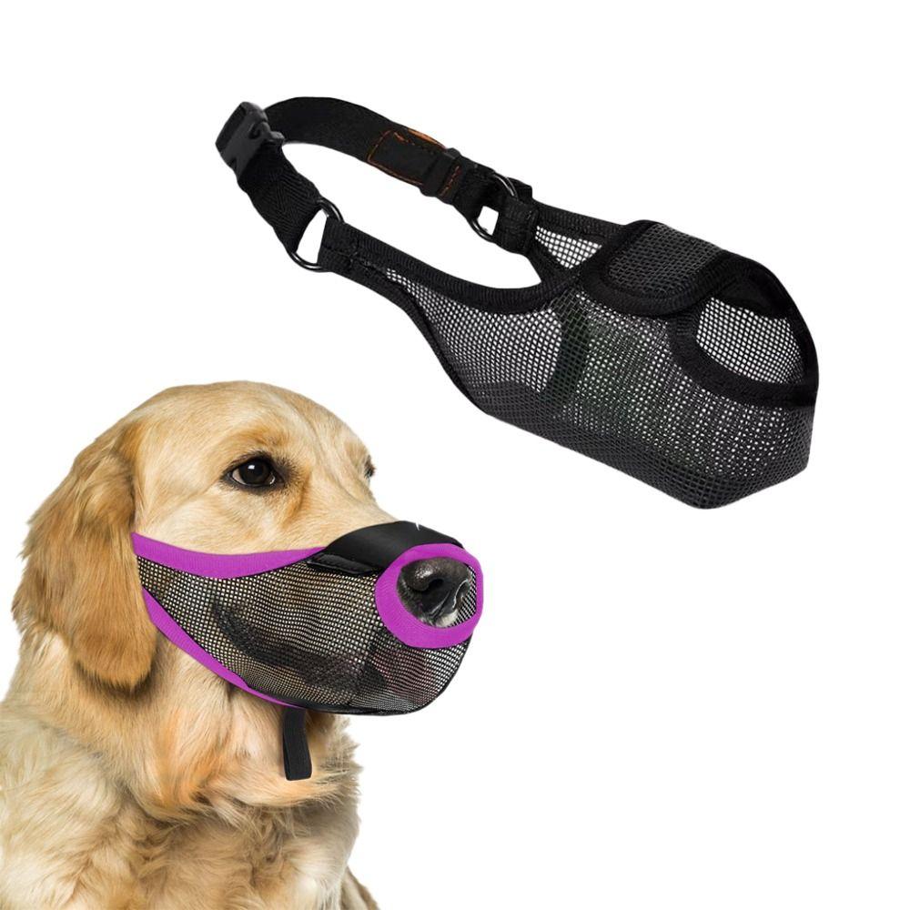 Botniță pentru câini din plasă respirabilă, acoperire moale pentru gura câinelui, botniță portabilă pentru animale de companie pentru majoritatea câinilor