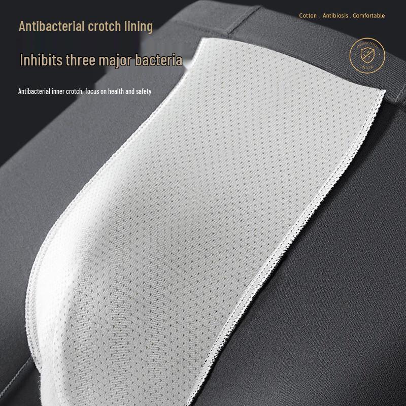 Lonsa Men's Seamless 80-Count Long-Staple Cotton Boxer Briefs 3-Pack