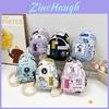 Childrens Canvas Cartoon Print Crossbody Bag With Waterproof Design For Toddler School Use